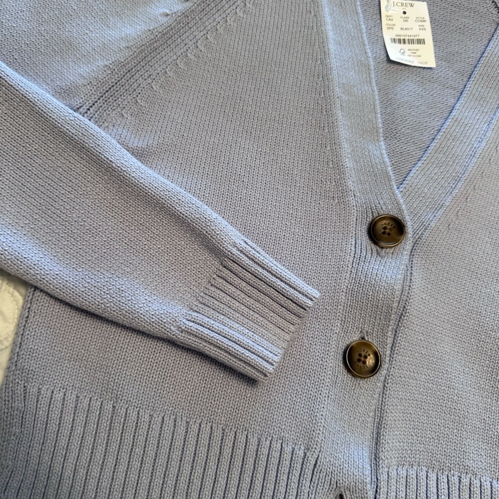 J. Crew Factory Women's Blue Cardigan Sweater XXS NWT - Picture 2 of 12